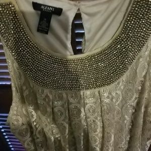 Alfani Gold Lace Dress